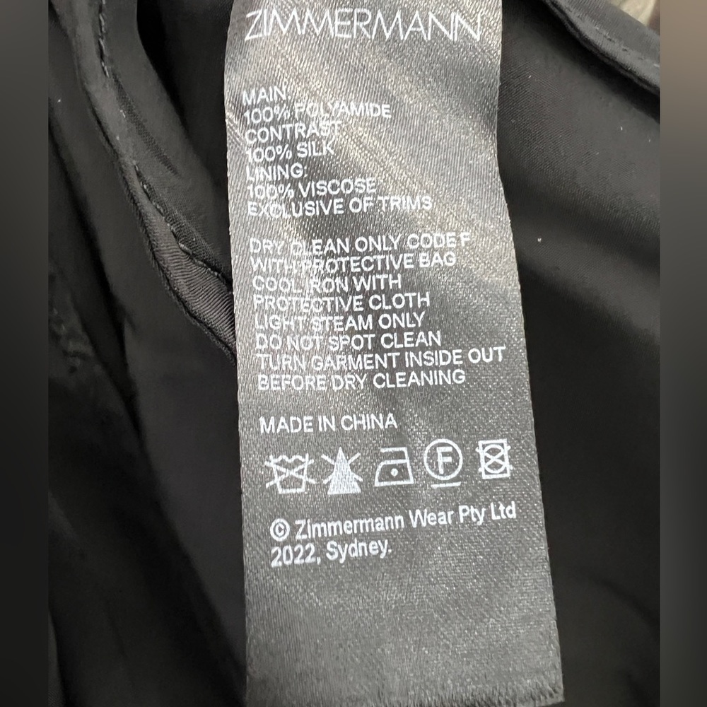 Zimmermann Black Ruffle Mini Dress - Picture 5 of 5